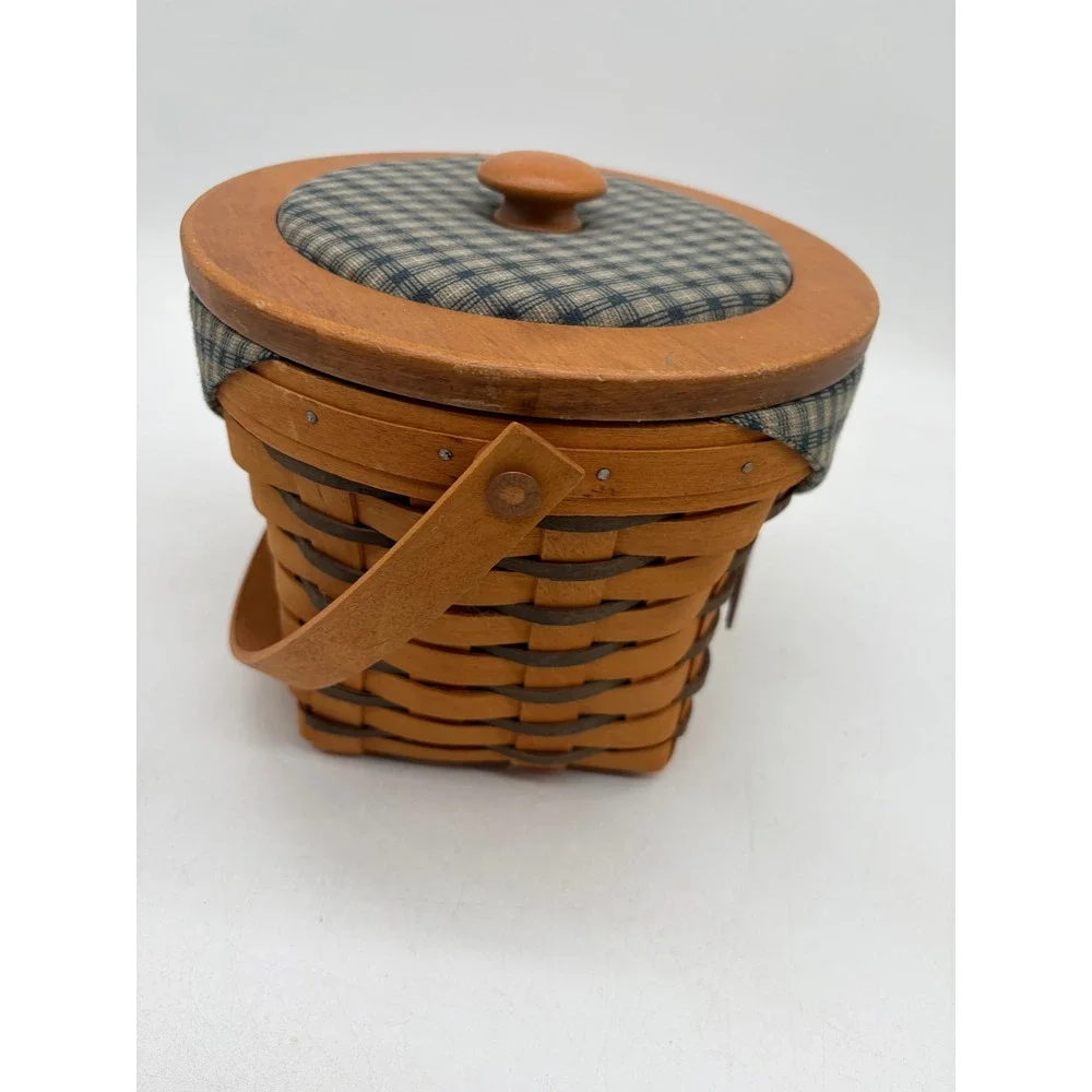 Longaberger 1998 Crawford Barn Basket Lid Liner Protector Charm September 1998